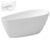 Cada freestanding Besco Goya A-line 170x80cm alba ventil si preaplin alb
