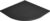 Cadita dus semirotunda slim Radaway Kyntos A 90x90x3cm marmura negru