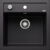 Chiuveta bucatarie Blanco Dalago 5  515x510mm  ventil automat  Silgranit negru