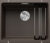 Chiuveta bucatarie Blanco Etagon 500-U  530x460mm  2 sine glisante  montare sub blat  Silgranit maro cafea