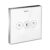 Divertor Hansgrohe ShowerSelect Glass HighFlow cu 3 functii  montaj incastrat  necesita corp ingropat  alb-crom