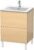 Dulap baza pe pardoseala Duravit L-Cube cu doua sertare 62cm furnir stejar mediteraneean