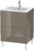 Dulap baza pe pardoseala Duravit L-Cube cu doua sertare 62cm gri flanel lucios
