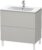 Dulap baza pe pardoseala Duravit L-Cube cu doua sertare 82cm gri beton mat