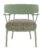Fotoliu Kartell A.I. Lounge design Philippe Starck cadru verde perna Texture Grey