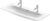 Lavoar dublu Duravit Viu 123x49cm  montare pe mobilier  WonderGliss  alb