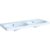 Lavoar dublu Geberit Acanto 120×48.2cm fara orificii baterie montare pe mobilier alb