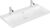Lavoar dublu Villeroy&Boch Avento 100cm cu preaplin  montare pe mobilier  alb Alpin