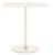 Masa Kartell Thierry Bistrot design Piero Lissoni 70x70x72cm baza metal blat sticla bej-alb
