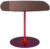 Masuta Kartell Thierry design Piero Lissoni 45x45x45cm baza metal blat sticla burgundy
