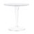 Masuta Kartell Tip Top design Philippe Starck & Eugeni Quitllet d48cm h50cm baza transparenta alb