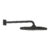 Palarie de dus Grohe Tempesta 250 Cube 1 jet cu brat de dus 38cm de perete matte black