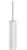 Perie wc cu suport Decor Walther Stone SBG h 52cm alb-inox mat