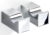 Set 2 cuiere de baie Decor Walther Corner  crom
