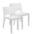 Set 2 scaune Kartell Lizz Mat design Piero Lissoni & Carlo Tamborini alb