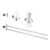 Set 3 accesorii baie Grohe Essentials Cube Master 4-in-1  crom