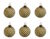 Set 6 decoratiuni brad Deko Senso Diamond glob 9cm sticla auriu inchis