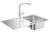 Set Grohe Minta chiuveta inox K500 45-S 86x50cm si baterie cu pipa extractibila  crom