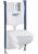 Set complet Grohe Solido Compact 5-in-1 cu vas wc Start Edge  capac  rezervor incastrat cu cadru si clapeta Even crom