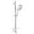 Set de dus Grohe Rainshower SmartActive 130 Cube cu bara 60cm furtun 175cm polita si para de dus cu 3 jeturi crom
