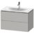 Set mobilier Duravit L-Cube cu dulap baza cu doua sertare gri ciment mat + lavoar Viu 83x49cm ventil push-open cu capac ceramic finisaj suplimentar
