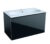 Set mobilier Geberit Acanto cu dulap baza  89×47.5cm cu un sertar sticla  negru mat + Lavoar 90x48cm  alb