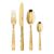 Set tacamuri Sambonet Flat Solid Handle 24 piese auriu