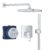 Sistem de dus incastrat Grohe Eurocube Perfect cu set de dusTempesta 250 Cube  crom