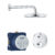 Sistem de dus incastrat Grohe Grohtherm Perfect Round Tempesta 210 cu 1 consumator  crom
