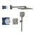 Sistem de dus incastrat Grohe Grohtherm SmartControl Rainshower SmartActive 310 Cube brushed hard graphite