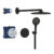 Sistem de dus incastrat Grohe Grohtherm SmartControl Rainshower SmartActive 310  phantom black